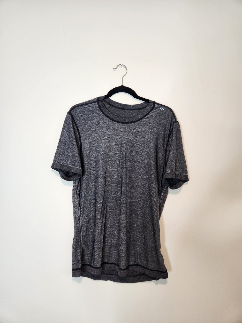 Lululemon Mens Reverse Sprint Short Sleeve In Heathered Black Size Medium - Picture 6 of 10